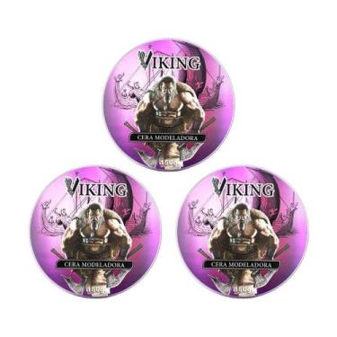 Imagem de Cera Modeladora Viking 150G Uva (Roxa) - Kit Com 3Un
