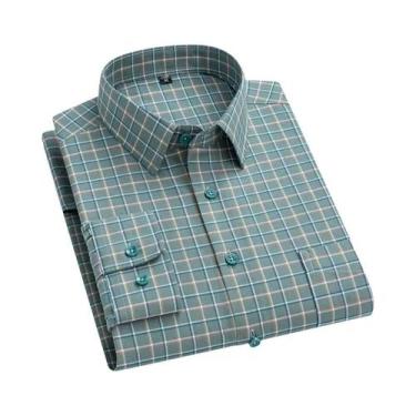 Imagem de Camisa Masculina De Algodão Oxford De Manga Curta 10XL 11XL Primavera 