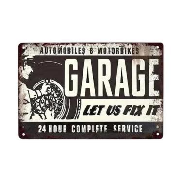 Imagem de Placa De Metal Vintage De Peças De Carro Para Decoração De Parede De G
