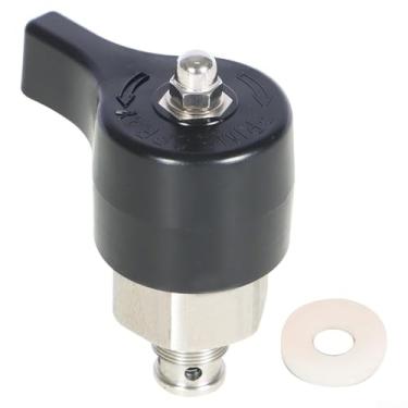 Imagem de Válvula de drenagem de aço inoxidável para peças de pulverizador de tinta compatível com pulverizador 5900 7900 245103 Acabamento prateado e preto para reforma doméstica