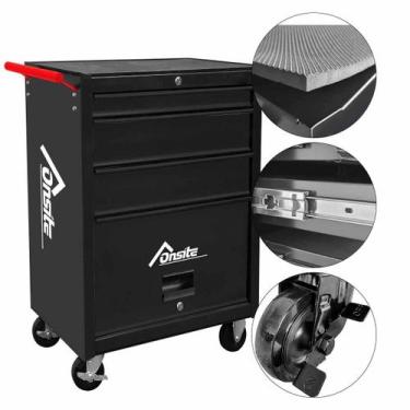 Imagem de Carrinho Para Ferramentas Com 3 Gavetas Preto (O326454D) - Onsite