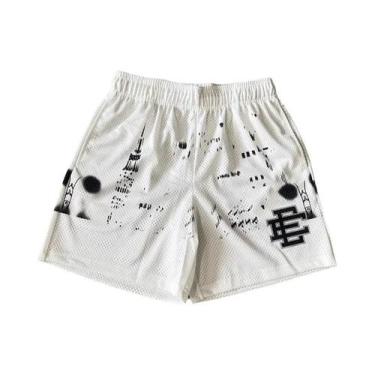 Imagem de Shorts De Malha Casuais De Verão Para Homens, Calças De Fitness Básica