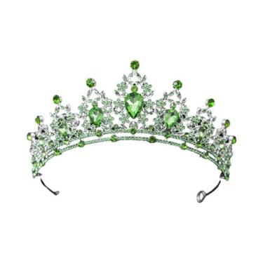Imagem de Tiara De Cristal Prateada Para Noivas, Coroa De Cabelo Para Casamento,