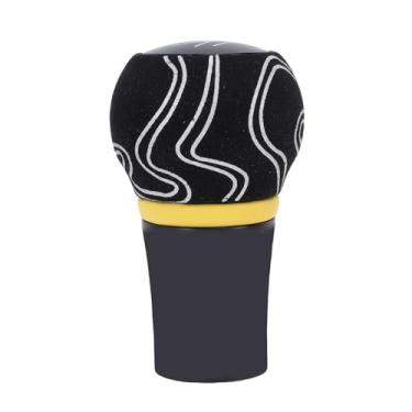 Imagem de SPYMINNPOO Botão de Mudança de Marcha, Câmbio de Transmissão de Liga de Alumínio Com Superfície Antiderrapante, Punho Ergonômico, 4 Adaptadores para Carros Manuais (Preto)