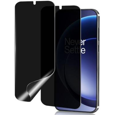 Imagem de Audins Protetor de tela de privacidade OnePlus 15, compatível com capas, suporte para desbloqueio de impressão digital, filme de hidrogel adesivo completo [2 unidades], película de TPU de privacidade