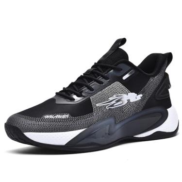 Imagem de CJSPORX Tênis masculino de basquete, antiderrapante, respirável, para uso ao ar livre, Preto - 2, 42