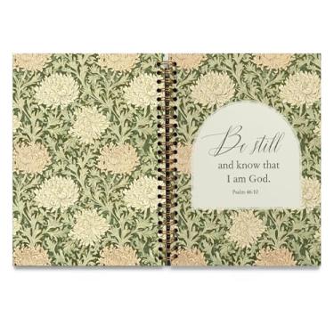 Imagem de Caderno Cristão PSALM 46 Be Still and Know I Am God - Presentes Cristãos para Mulheres, Cadernos Bíblicos Inspiradores Floral Vintage para anotações, Estudo da Bíblia, Oração e Notas da Igreja