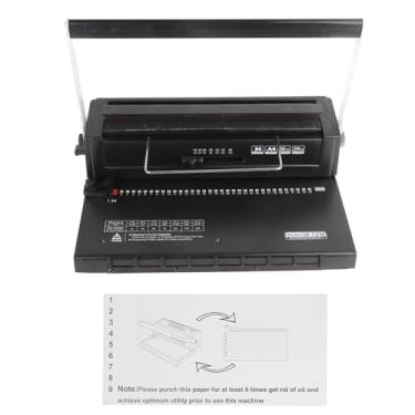 Imagem de Encadernação espiral espiral fio fichário 34 furos quadrados perfuração 12 folhas 80g encadernação 120 folhas para papel tamanho A4 A5 escritório escola documento encadernação