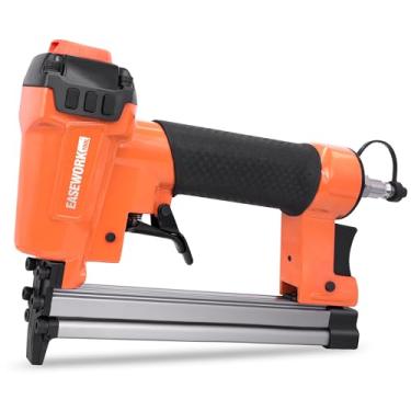 Imagem de EASEWORK TOOL Pistola pneumática, pistola de grampo de estofamento calibre 22 para coroa de 9,5 cm, grampos de 1/10.2 cm-5/20.3 cm, grampeador de ar com taxa de bloqueio ultrabaixa para estofados
