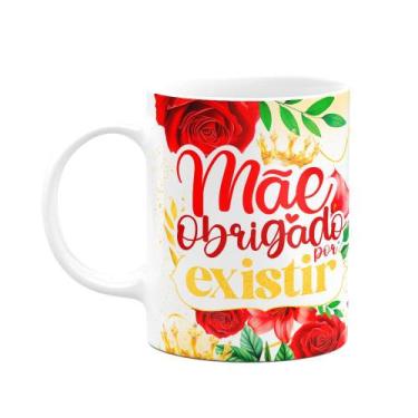 Imagem de Caneca Floral Mães - Mãe, obrigado por existir! - JPS INFO
