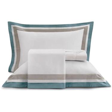 Imagem de Jogo de Cama Altenburg Versa 200 Fios 4 Peças Queen Branco