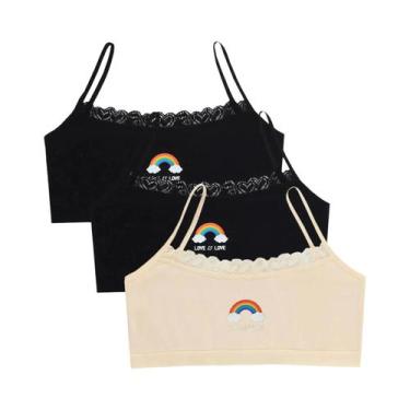 Imagem de Sutiãs De Treinamento Pequenos Com Estampa De Arco-Íris Para Meninas A