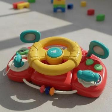 Imagem de Volante De Brinquedo Infantil Educativo Interativo Som Luz - Lua de Cr
