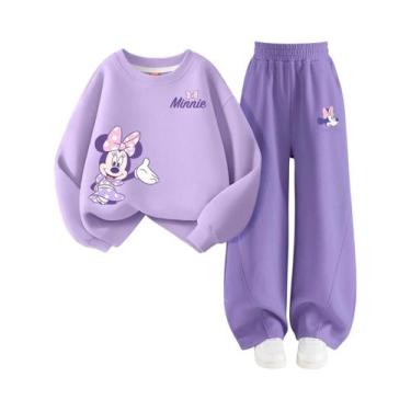 Imagem de Conjunto De Moletom Infantil De Outono Para Meninas, Com Estampa Da Mi