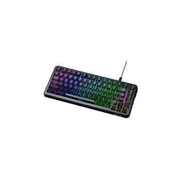 Imagem de Teclado Magnético Gamer Attack Shark X82 HE, 75%, Rapid Trigger, 8000Hz, 0.01mm, Contour Line, Preto e Cinza - AS-X82HE-CL