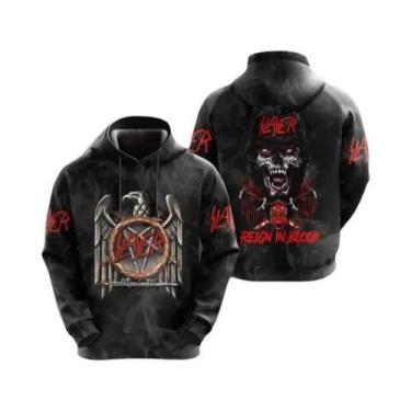 Imagem de Moletom Oversized 3D Print SLAYER ROCK Para Homens E Mulheres, Moda Ca