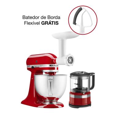 Imagem de Combo Batedeira Artisan + Moedor De Alimentos + Mini Processador Kitchenaid - Kea33_ Kio02_ Kja03_Cj 110V