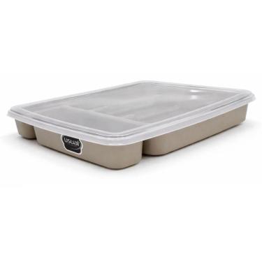 Imagem de Porta Talheres Com Tampa - Cinza - 1182 - Usual Utilidades