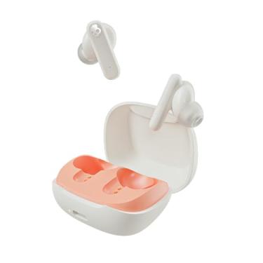 Imagem de Fones de ouvido Sem Fio Skullcandy Smokin Buds Intra-Auriculares, Bateria de 20 Horas, Resistente a Suor e Água, Microfone Integrado - Bone/Orange Glow