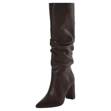 Imagem de Bota Feminina Salto Couro Resisitente Confortavel Via Marte