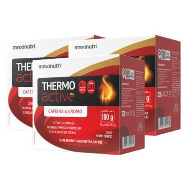 Imagem de Kit 3 Termogênico ThermoActive Sache Frutas Citricas Maxinutri