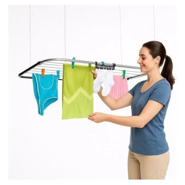 Imagem de Varal De Teto De Aluminio Reforçado Nice 1,40cm - Secalux