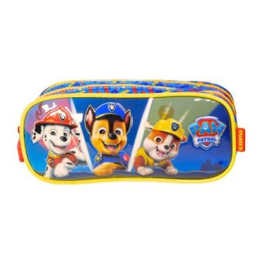 Imagem de Estojo Duplo Patrulha Canina Escolar Meninos - Xeryus, Azul
