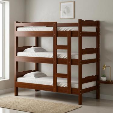 Imagem de Treliche Madeira Maciça Proteção Lateral Reforçada Repleta