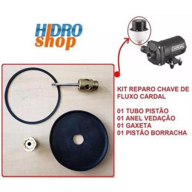 Imagem de Kit Reparo Chave de Fluxo Pressurizador Cardal Potenza -  PR120K100