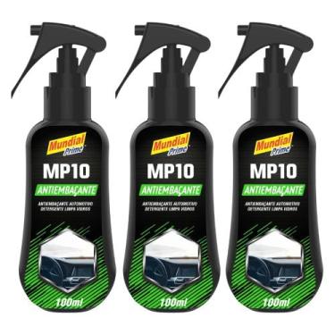 Imagem de Kit 3 Antiembaçante Automotivo Spray MP10 100ml Limpa Vidros - Mundial