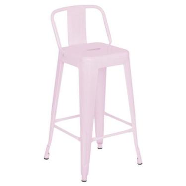 Imagem de Laraz, Banqueta média Iron Tolix com encosto 66 cm