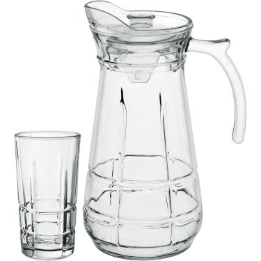 Imagem de Jg 7Pçs Jarra/Copos Home&Co Tampa Acrilico Vidro 1,7L/270Ml Transparente
