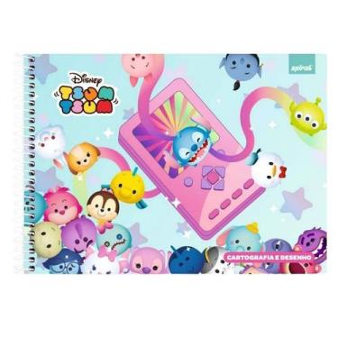 Imagem de Caderno Cartografia e Desenho Tsum Tsum Capa Dura 80 Folhas Spiral