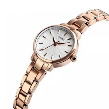 Imagem de kit 2 Relogios Feminino analogico fashion SR626SW - SKmei, Ouro Rosê13