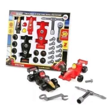 Imagem de Kit 2 Carrinho Brinquedo de Corrida Fórmula - 1 + Oficina Criativa Cha