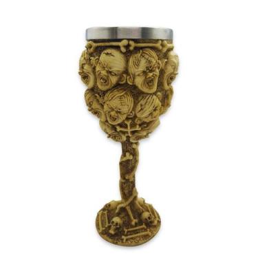 Imagem de Taça de Caveiras 150ml em Metal e Resina Detalhada - Flash