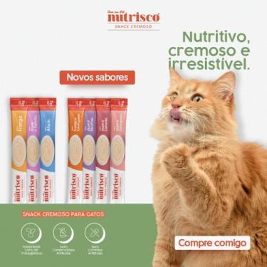 Imagem de Snack Cremoso Nutrisco Petisco Úmido Para Gatos - Bemmepet, Frango e c