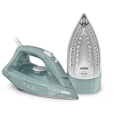 Imagem de Ferro de Passar a Vapor Arno Ecogliss Protect FECP 1800W Base Cerâmica Verde 220V
