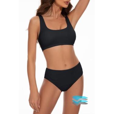 Imagem de Conjunto Esportivo de Biquíni Duas Peças à Prova de Vazamentos Beautik
