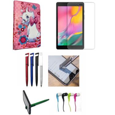 Imagem de Capa Case Infantil para tablet Samsung Galaxy Tab A8 T290 T295 + Película de Vidro Temperado + Caneta Caneta 3 em 1 + Fone de Ouvido Kit Essencial