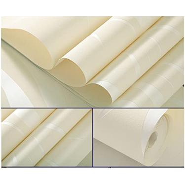 Imagem de WSWJDW Rolos de papel de parede listrado em 3D para sala de estar Fundo de TV Flocante papel de parede não tecido em relevo Papel de contato Papel de parede, 1,53 cm x 10 m