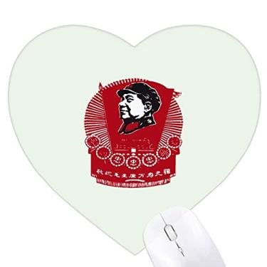 Imagem de Mouse pad de borracha com bandeira de promoção da educação vermelha chinesa para escritório