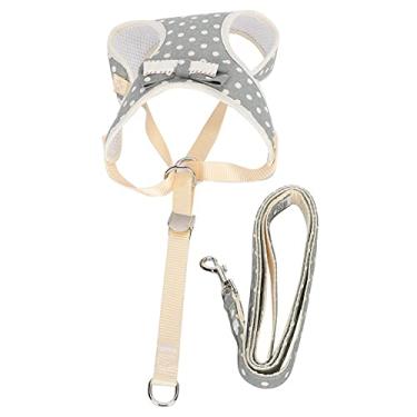 Imagem de Arreio para animais de estimação Crazy Sales, colete para caminhada à prova de fuga, colete para gato respirável arreio para gato Coleira Coleira para animal de estimação para coleira para colete de gato (pouco cinza, grande (adequado para 10