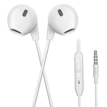 Imagem de Fone De Ouvido  Fo-M2 Com Fio E Microfone Branca
