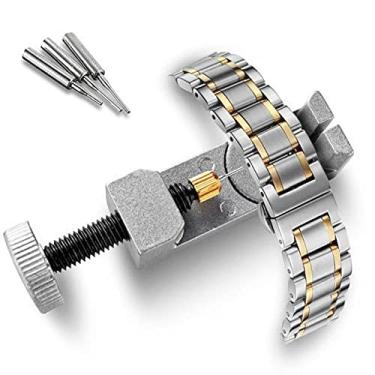 Imagem de Pulseira de relógio de prata pulseira ferramenta de reparo removedor de pino de ligação metal tamanho ajustável para reparo