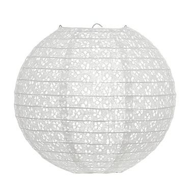 Imagem de Luminária Japonesa Papel 30 cm Vazada Branca