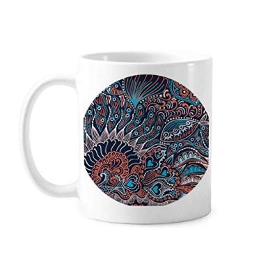Imagem de Caneca abstrata sem costura textura peixe animal cerâmica xícara de porcelana café louça