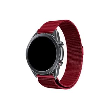 Imagem de Pulseira 22mm Magnética Milanese compatível com Galaxy Watch 3 45mm - Galaxy Watch 46mm - Gear S3 Frontier - Amz-fit GTR 47mm (C7) (Vermelho)