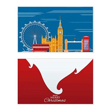 Imagem de London Eye Double Decker Buses Graffiti Holiday Holiday Merry Christmas Congrats Card Christmas Letter Message