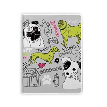 Imagem de Caderno de desenho de cachorro com estampa de ilustração de brinquedo, capa de chiclete, diário de capa macia